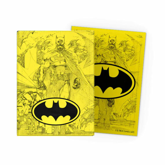 DRAGON SHIELD - 100 TEXTURED BACK BLACK/YELLOW BATMAN ART SLEEVES
