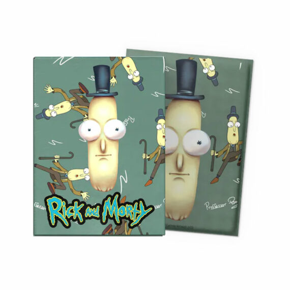 DRAGON SHIELD X RICK AND MORTY - 100 TEXTURED BACK MR. POOPY BUTTHOLE ART SLEEVES
