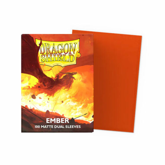 DRAGON SHIELD - 100 TEXTURED BACK DUAL MATTE SLEEVES: EMBER