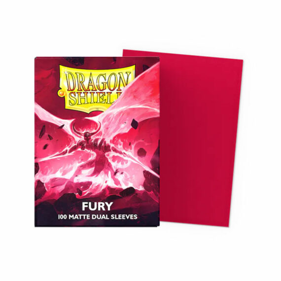 DRAGON SHIELD - 100 TEXTURED BACK DUAL MATTE SLEEVES: FURY