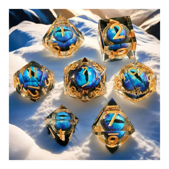 SET DADI ( BLUE YELLOW) - 7PCS