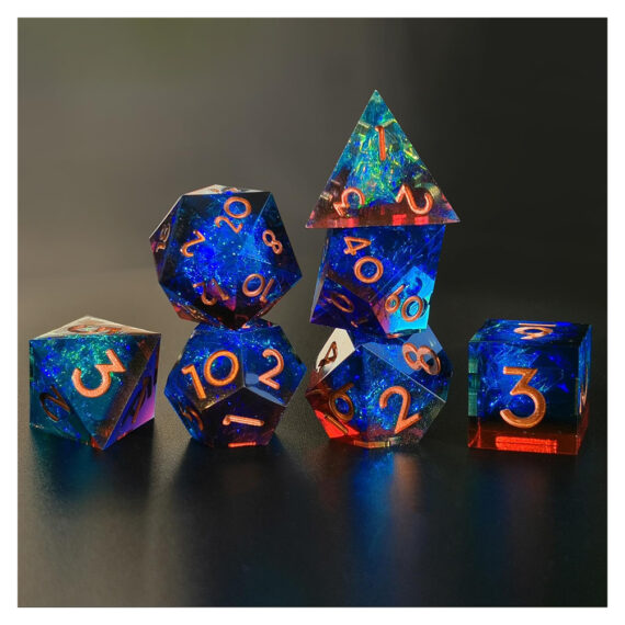 SET DADI (BLUE RED) - 7PCS